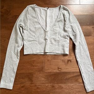 GARAGE SEAMLESS LONG SLEEVE CROP TOP